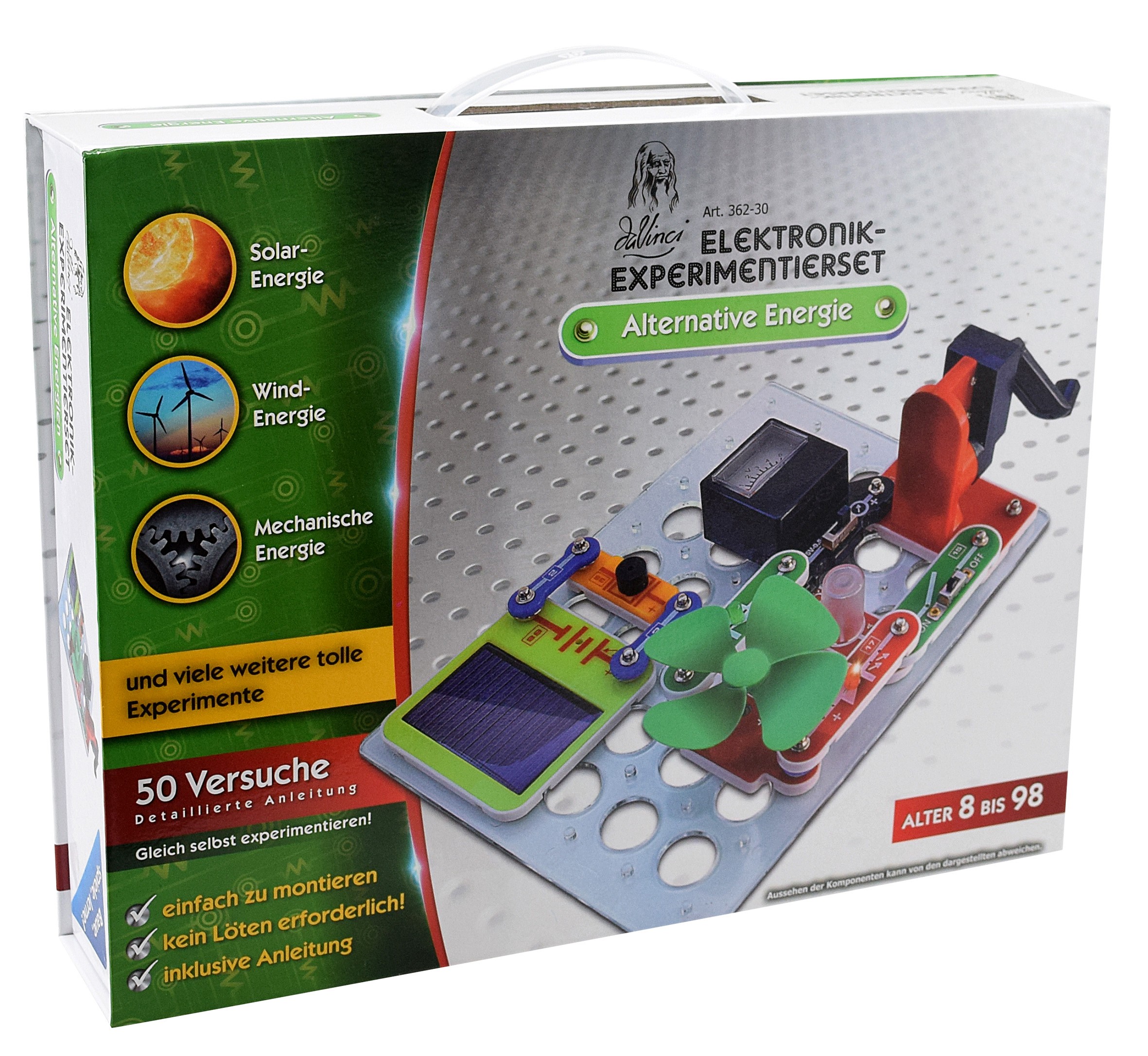 Alternative Energien DaVinci 362-30 Elektronik-Experimentierset für Kinder und Erwachsene